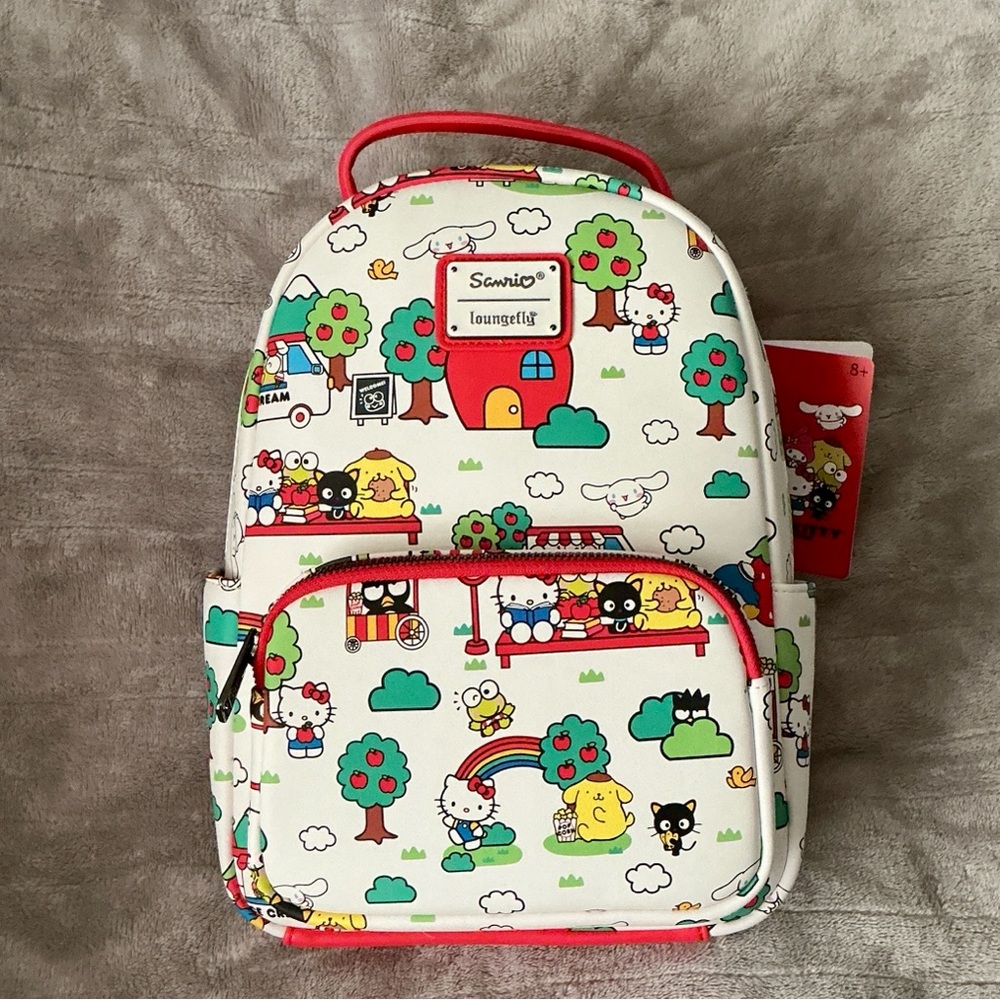 Loungefly Sanrio White and Red Backpack